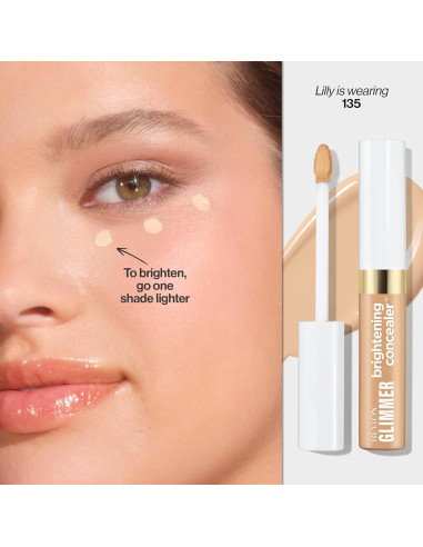 Corrector Iluminador Revlon Glimmer 135, 8.8 ml, Maquillaje Líquido