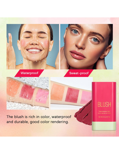 Barra de Rubor en Crema FYEBOO 17g Rosa Tímido Multiusos