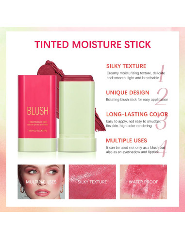 Barra de Rubor en Crema FYEBOO 17g Rosa Tímido Multiusos