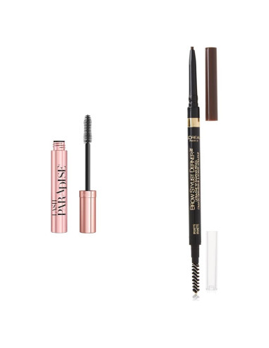 L'Oreal Paris Paquete Maquillaje Ojos: Máscara y Lápiz Cejas