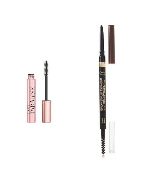 L'Oreal Paris Paquete Maquillaje Ojos: Máscara y Lápiz Cejas