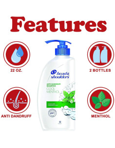 Champú Anticaspa Head & Shoulders Mentol Fresco 2x622g 2