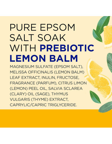 Sal de Epsom Pura Dr Teal 1.36 kg con Bálsamo de Limón