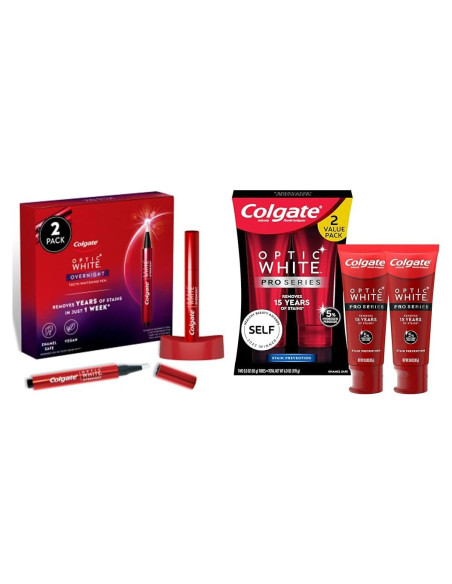 Bolígrafo Blanqueador de Dientes Colgate Optic White + Pasta 85g
