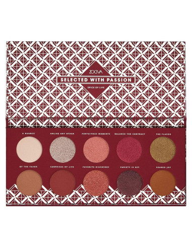 Paleta de Sombras ZOEVA Especias de Vida - 10 Tonos Altamente Pigmentados