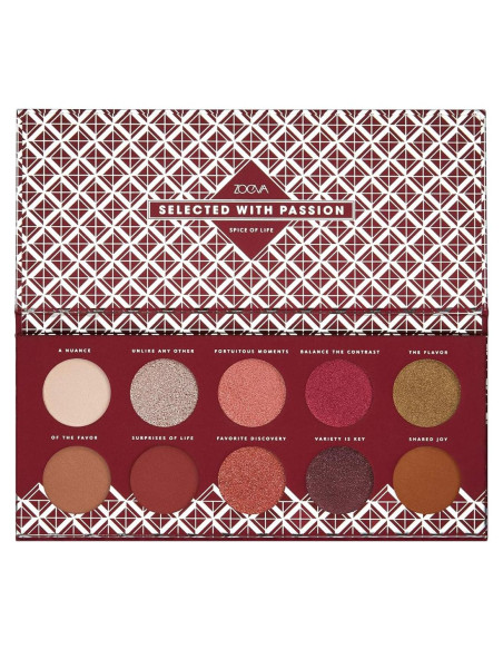Paleta de Sombras ZOEVA Especias de Vida - 10 Tonos Altamente Pigmentados