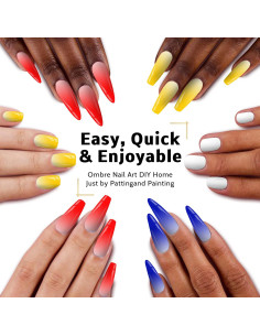 Gel de Uñas Ombre Karroy 5ml Blanco - Pintura Gradiente UV/LED 2