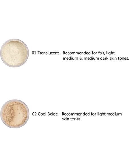 Paquete de 2 Polvos Fijadores PHOERA 101 Translúcido 20g