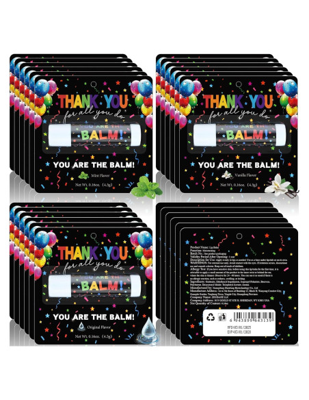 30 Balsamos Labiales de Apreciación Kuabiz - Menta y Vainilla