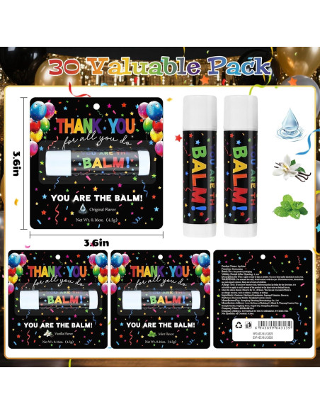 30 Balsamos Labiales de Apreciación Kuabiz - Menta y Vainilla