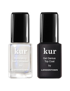 Set de Corrector Iluminador y Top Coat Gel LONDONTOWN 11.8 ml