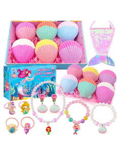 Bolas de Baño de Sirena Usand - 6 PCS con Sorpresas para Niñas