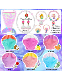 Bolas de Baño de Sirena Usand - 6 PCS con Sorpresas para Niñas 2