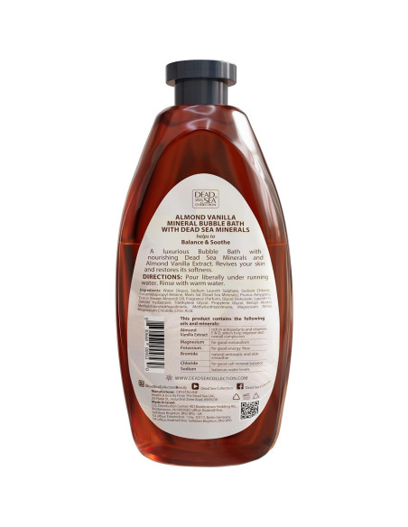 Baño de Burbujas Colección del Mar Muerto 2000 ml Almendra Vainilla