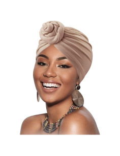 Gorro Turbante Pre-atado AQOKKA para Mujeres - Diseño Floral