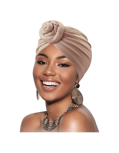 Gorro Turbante Pre-atado AQOKKA para Mujeres - Diseño Floral