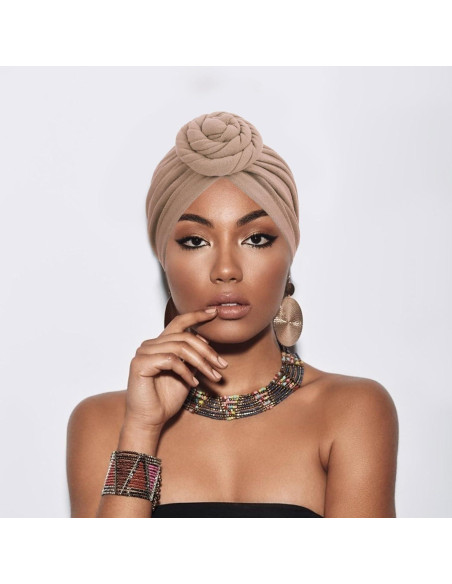 Gorro Turbante Pre-atado AQOKKA para Mujeres - Diseño Floral