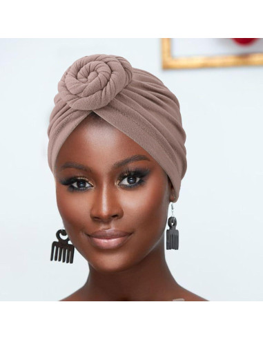 Gorro Turbante Pre-atado AQOKKA para Mujeres - Diseño Floral