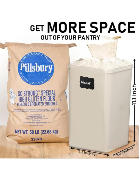 Contenedores de Almacenamiento Herméticos Pluma Blanca 4 Pcs