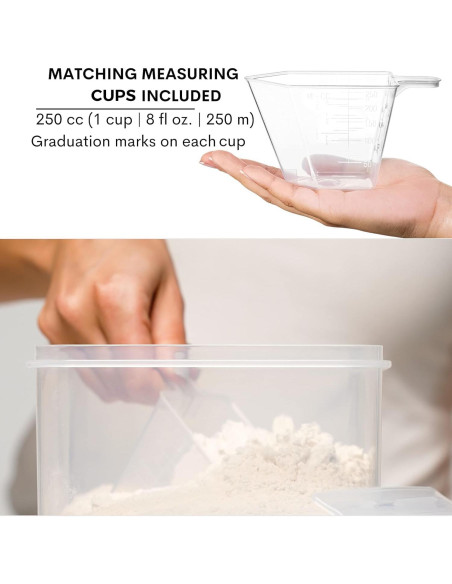 Contenedores de Almacenamiento Herméticos Pluma Blanca 4 Pcs