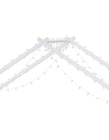 Cama de Piso Twin Zyerch con Luz LED y Techo para Niños