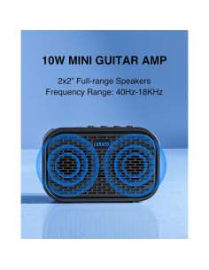 Amplificador de guitarra eléctrica LEKATO 10W Bluetooth portátil 2