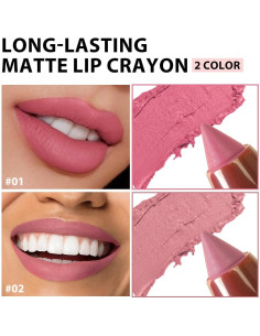 Set de Lápices Labiales Mate BINGBRUSH - 12 Colores, Impermeable 2