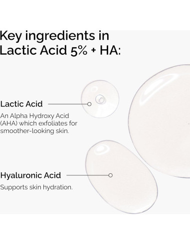 El Ordinario Ácido Láctico 5% + Ácido Hialurónico 2% 30ml