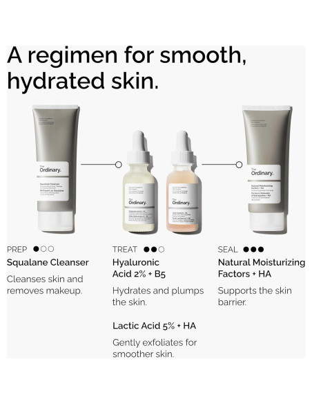 El Ordinario Ácido Láctico 5% + Ácido Hialurónico 2% 30ml