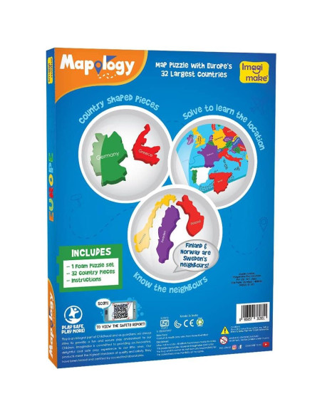 Rompecabezas de Mapa de Europa Imagimake - 32 Piezas