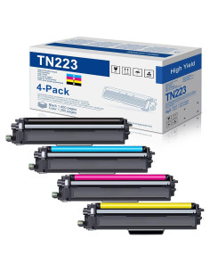 Cartucho de Tóner TN223 4PK Brother - Negro, Cian, Magenta, Amarillo