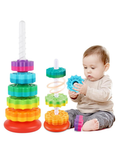 Juguete de Apilamiento Giratorio GKKBSJ para Bebés 1-3 Años