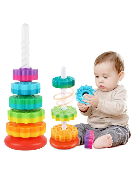 Juguete de Apilamiento Giratorio GKKBSJ para Bebés 1-3 Años