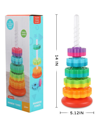 Juguete de Apilamiento Giratorio GKKBSJ para Bebés 1-3 Años