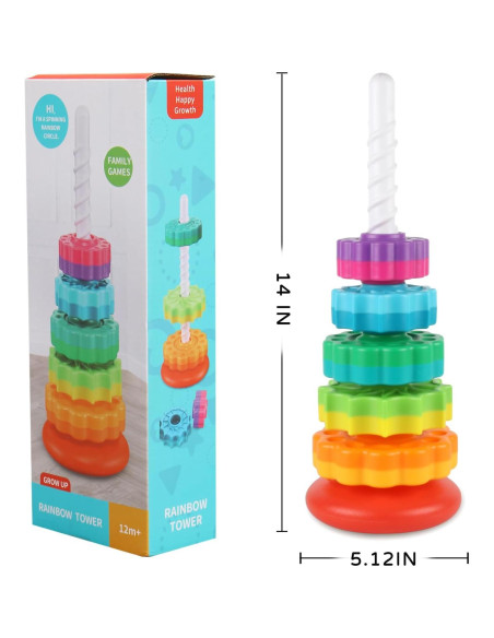 Juguete de Apilamiento Giratorio GKKBSJ para Bebés 1-3 Años