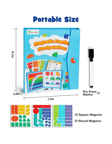 Rompecabezas Educativo Magnético D-FantiX de Fracciones