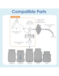 Conjunto de Flanges 21mm Maymom para Bomba Spectra S1/S2 2