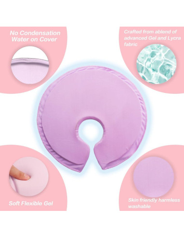 Compresas de Gel Suave HiFineCare para Lactancia Morado