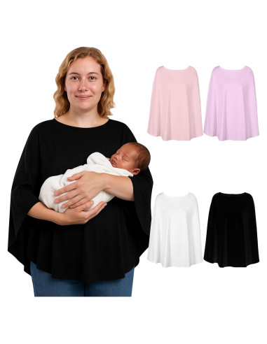 4 Fundas de Lactancia Suaves de Rayón 360 Cobertura Completa