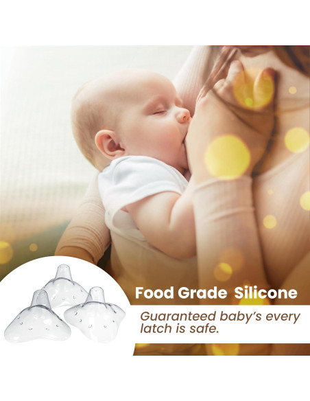 Protectores de Pezón Silicona Purifyou Set de 3 Tamaños 16mm 18mm 20mm