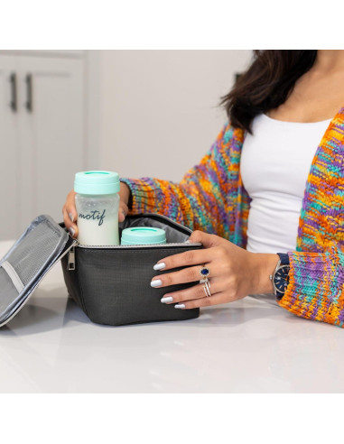 Conjunto Enfriador de Leche Materna Motif Medical Luna - Aislada, 2 Contenedores