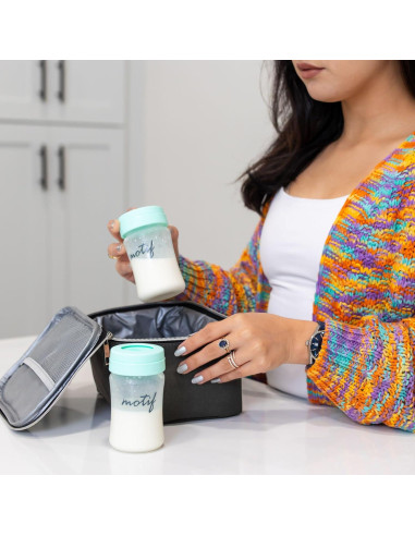 Conjunto Enfriador de Leche Materna Motif Medical Luna - Aislada, 2 Contenedores