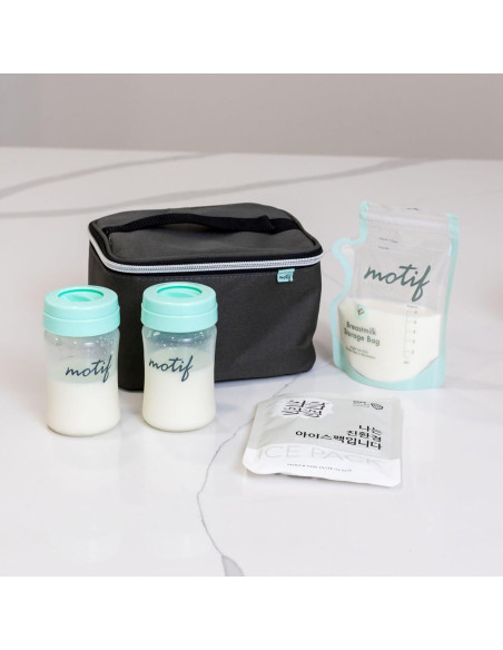 Conjunto Enfriador de Leche Materna Motif Medical Luna - Aislada, 2 Contenedores