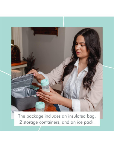 Conjunto Enfriador de Leche Materna Motif Medical Luna - Aislada, 2 Contenedores