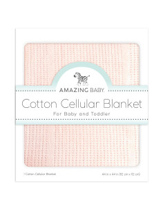 Manta Celular para Bebé Increíble Algodón Premium 112x112 cm Rosa