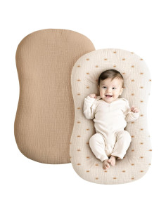 Cubierta de Lounger para Bebé Konssy 2 Pack 100% Algodón Muselina