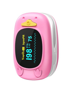 Oxímetro de Pulso Infantil HealthTree JKS50A Rosa, OLED
