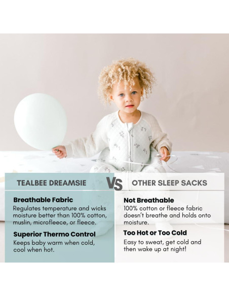 Saco de Sueño Tealbee Dreamsie 12M-2T - 0.8 TOG Transpirable