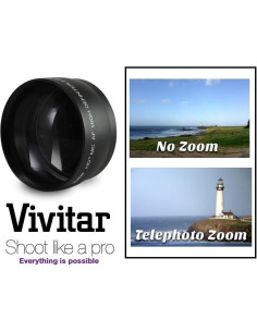 Lente Telefoto Vivitar HD 2.2X 52mm para FujiFilm X-A5 2