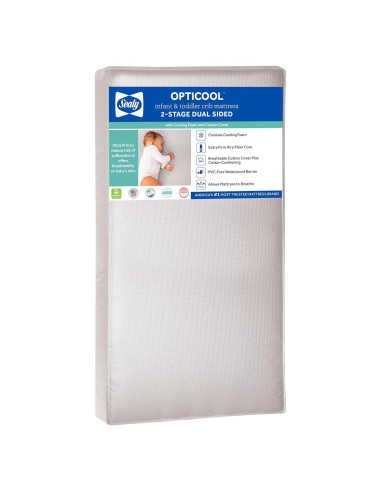 Colchón para Cuna Sealy Baby OptiCool 2 Etapas 132x71 cm